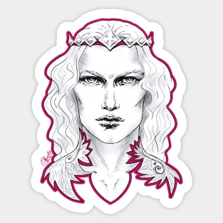 Fairy King in Red Rose & Black Sticker
